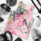 Birds and Floral Aussie Pink Robins Men Tank Top Rosy Glow - Aussie Hoodie