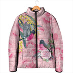 Birds and Floral Aussie Pink Robins Padded Jacket Rosy Glow - Aussie Hoodie