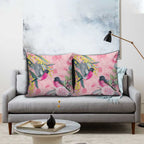 Birds and Floral Aussie Pink Robins Pillow Cover Rosy Glow - Aussie Hoodie