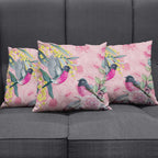 Birds and Floral Aussie Pink Robins Pillow Cover Rosy Glow - Aussie Hoodie