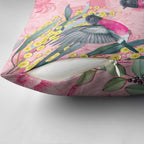 Birds and Floral Aussie Pink Robins Pillow Cover Rosy Glow - Aussie Hoodie