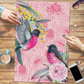 Birds and Floral Aussie Pink Robins Puzzle Rosy Glow - Aussie Hoodie