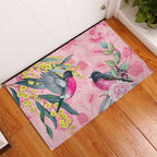 Birds and Floral Aussie Pink Robins Rubber Doormat Rosy Glow - Aussie Hoodie