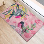 Birds and Floral Aussie Pink Robins Rubber Doormat Rosy Glow - Aussie Hoodie