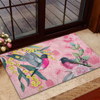 Birds and Floral Aussie Pink Robins Rubber Doormat Rosy Glow - Aussie Hoodie