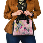 Birds and Floral Aussie Pink Robins Shoulder Handbag Rosy Glow - Aussie Hoodie