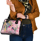 Birds and Floral Aussie Pink Robins Shoulder Handbag Rosy Glow - Aussie Hoodie
