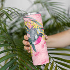 Birds and Floral Aussie Pink Robins Skinny Tumbler Rosy Glow - Aussie Hoodie