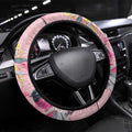 Birds and Floral Aussie Pink Robins Steering Wheel Cover Rosy Glow - Aussie Hoodie