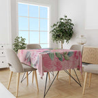 Birds and Floral Aussie Pink Robins Tablecloth Rosy Glow - Aussie Hoodie