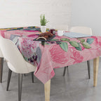 Birds and Floral Aussie Pink Robins Tablecloth Rosy Glow - Aussie Hoodie