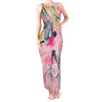 Birds and Floral Aussie Pink Robins Tank Maxi Dress Rosy Glow - Aussie Hoodie