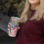 Birds and Floral Aussie Pink Robins Tumbler Cup Rosy Glow - Aussie Hoodie