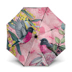 Birds and Floral Aussie Pink Robins Umbrella Rosy Glow - Aussie Hoodie