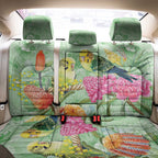Birds and Floral Aussie Budgerigars Back Car Seat Cover Mint Opal - Aussie Hoodie