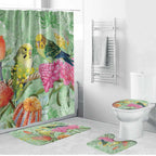 Birds and Floral Aussie Budgerigars Bathroom Set Mint Opal - Aussie Hoodie