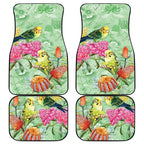 Birds and Floral Aussie Budgerigars Car Mats Mint Opal - Aussie Hoodie