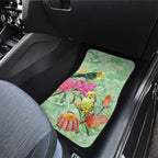 Birds and Floral Aussie Budgerigars Car Mats Mint Opal - Aussie Hoodie