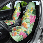 Birds and Floral Aussie Budgerigars Car Seat Cover Mint Opal - Aussie Hoodie
