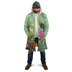Birds and Floral Aussie Budgerigars Cloak Mint Opal - Aussie Hoodie