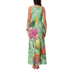 Birds and Floral Aussie Budgerigars Family Matching Tank Maxi Dress and Hawaiian Shirt Mint Opal - Aussie Hoodie