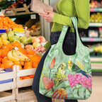 Birds and Floral Aussie Budgerigars Grocery Bag Mint Opal - Aussie Hoodie