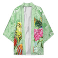 Birds and Floral Aussie Budgerigars Kimono Mint Opal - Aussie Hoodie