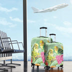 Birds and Floral Aussie Budgerigars Luggage Cover Mint Opal - Aussie Hoodie