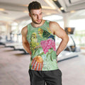 Birds and Floral Aussie Budgerigars Men Tank Top Mint Opal - Aussie Hoodie