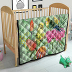 Birds and Floral Aussie Budgerigars Quilt Mint Opal - Aussie Hoodie