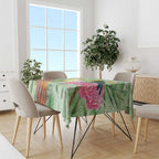 Birds and Floral Aussie Budgerigars Tablecloth Mint Opal - Aussie Hoodie