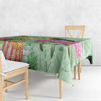 Birds and Floral Aussie Budgerigars Tablecloth Mint Opal - Aussie Hoodie
