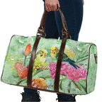 Birds and Floral Aussie Budgerigars Travel Bag Mint Opal - Aussie Hoodie