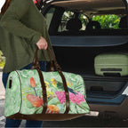 Birds and Floral Aussie Budgerigars Travel Bag Mint Opal - Aussie Hoodie