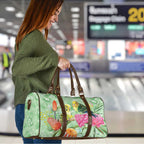 Birds and Floral Aussie Budgerigars Travel Bag Mint Opal - Aussie Hoodie