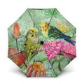 Birds and Floral Aussie Budgerigars Umbrella Mint Opal - Aussie Hoodie