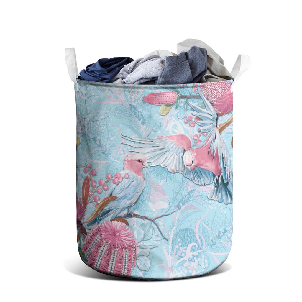Galah Birds Australia Baby Blue & Pink Laundry Basket - Aussie Hoodie