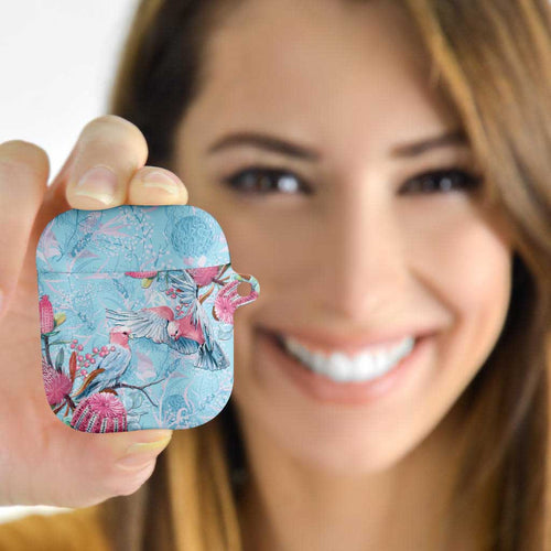 Galah Birds Australia Baby Blue & Pink AirPods Case - Aussie Hoodie