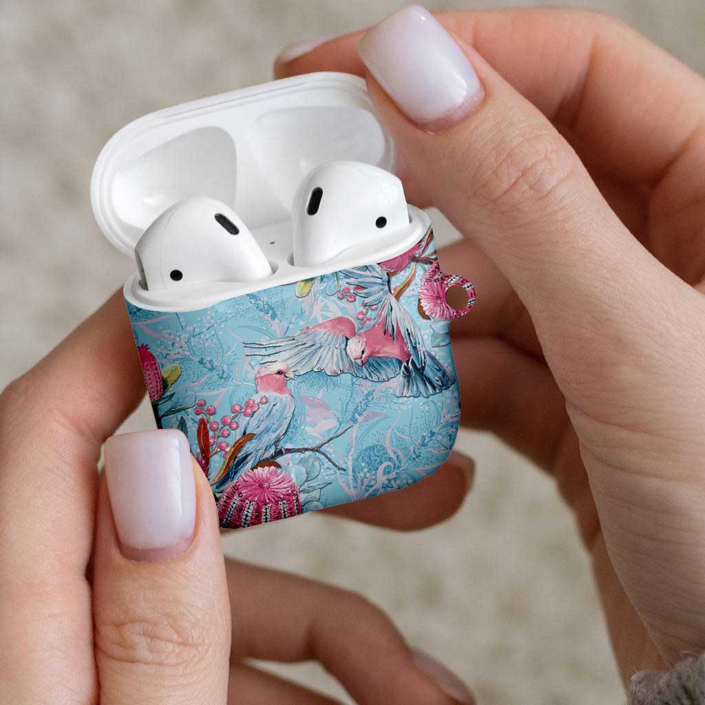 Galah Birds Australia Baby Blue & Pink AirPods Case - Aussie Hoodie