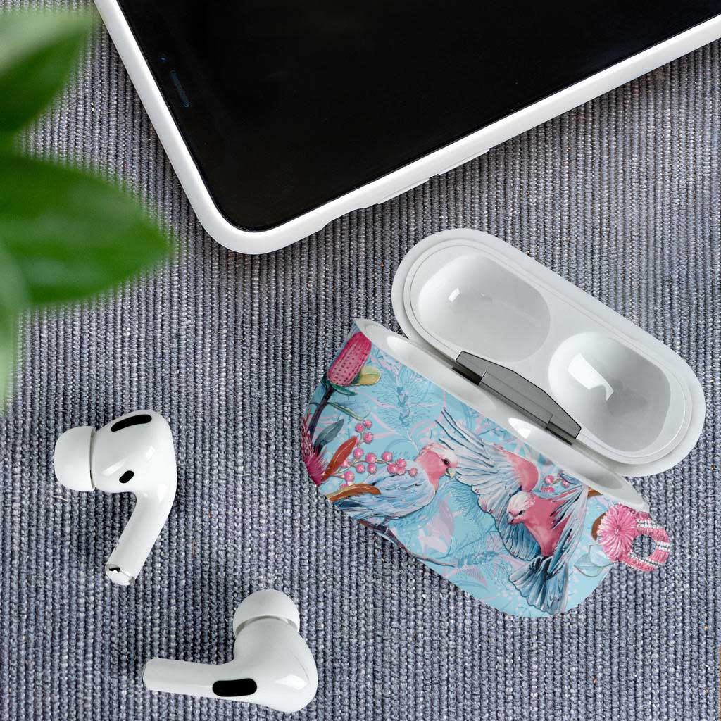 Galah Birds Australia Baby Blue & Pink AirPods Case - Aussie Hoodie