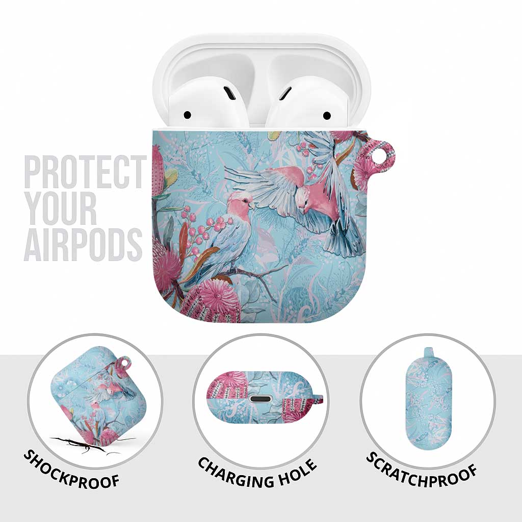Galah Birds Australia Baby Blue & Pink AirPods Case - Aussie Hoodie