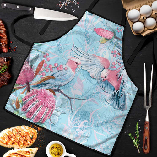 Galah Birds Australia Baby Blue & Pink Apron - Aussie Hoodie