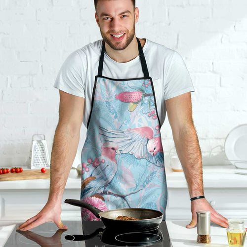 Galah Birds Australia Baby Blue & Pink Apron - Aussie Hoodie