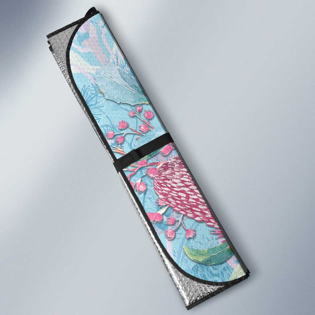 Galah Birds Australia Baby Blue & Pink Auto Sun Shade - Aussie Hoodie