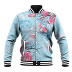 Galah Birds Australia Baby Blue & Pink Baseball Jacket - Aussie Hoodie