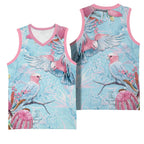 Galah Birds Australia Baby Blue & Pink Basketball Jersey - Aussie Hoodie