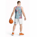 Galah Birds Australia Baby Blue & Pink Basketball Jersey - Aussie Hoodie