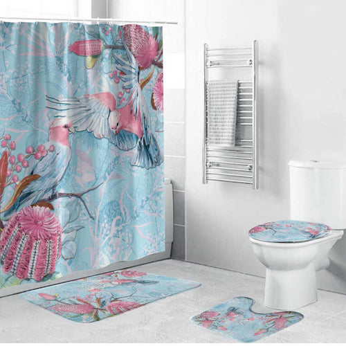 Galah Birds Australia Baby Blue & Pink Bathroom Set - Aussie Hoodie