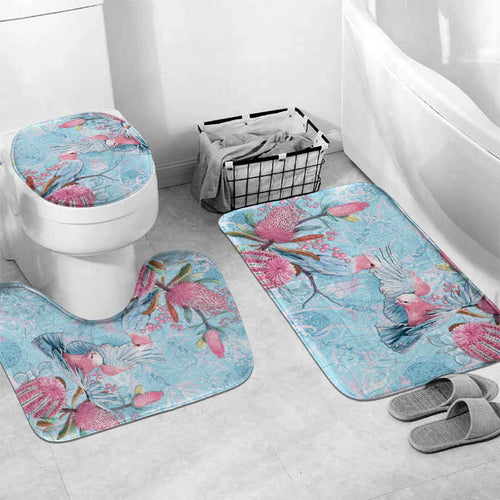 Galah Birds Australia Baby Blue & Pink Bathroom Set - Aussie Hoodie