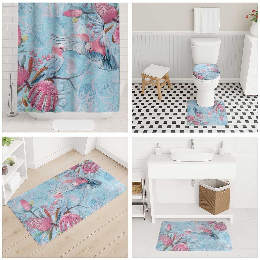 Galah Birds Australia Baby Blue & Pink Bathroom Set - Aussie Hoodie